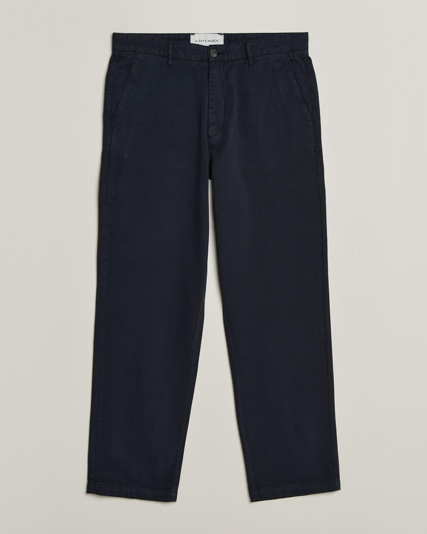 A Day's March Redwood Cotton Chinos Navy – Blau