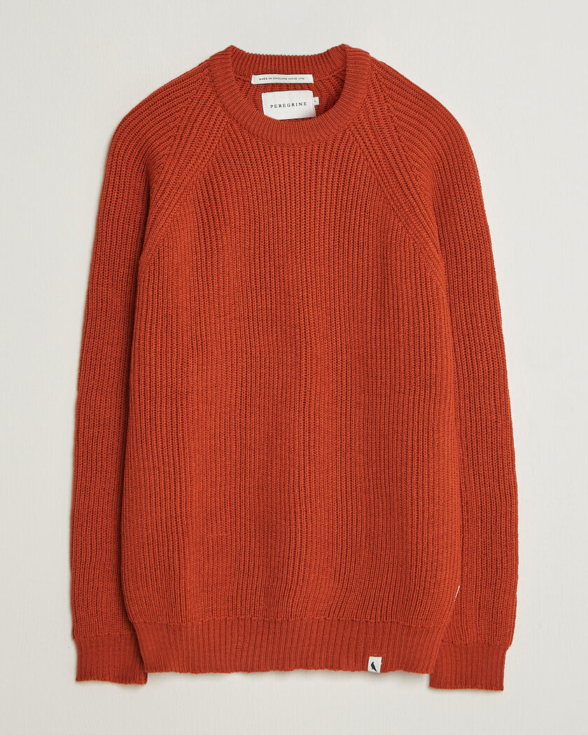 Peregrine Ford Knitted Wool Jumper Orange – Orange