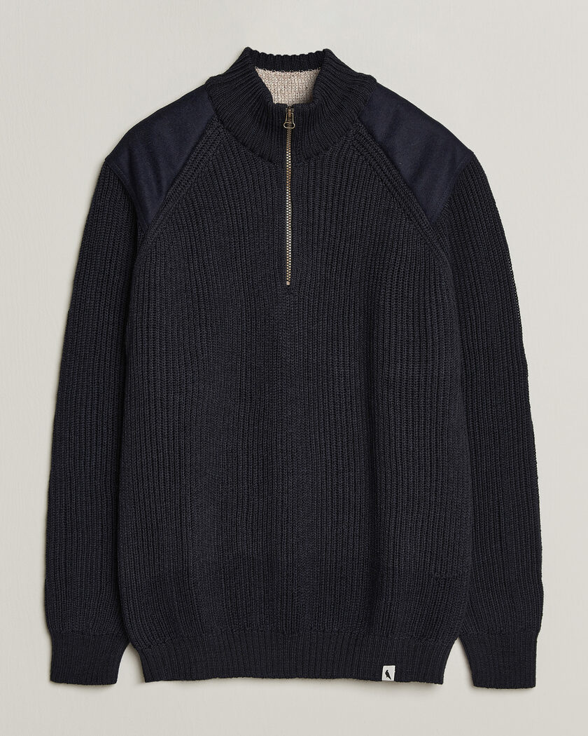 Peregrine Foxton Quarter Zip Jumperr Navy – Blau