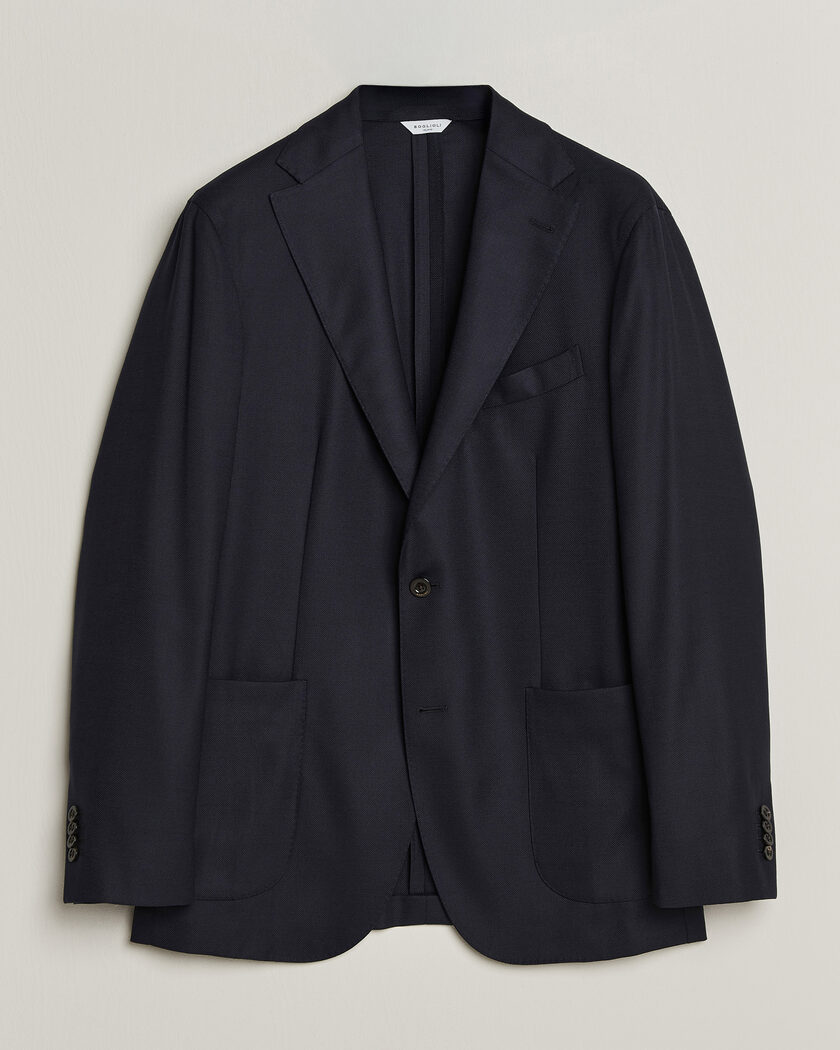 Boglioli for Care of Carl Boglioli K Jacket Exclusive Hopsack Blazer Navy – Blau