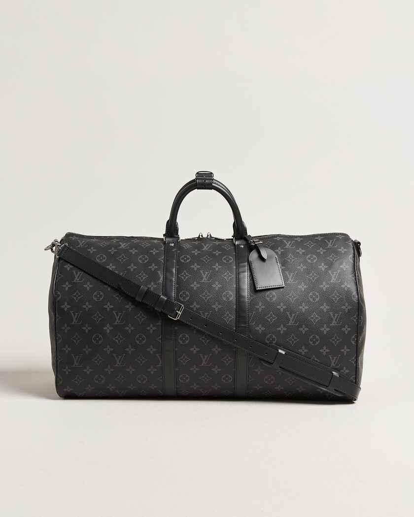 Louis Vuitton Pre-Owned Keepall 55 Bandoulière Monogram Eclipse – Schwarz