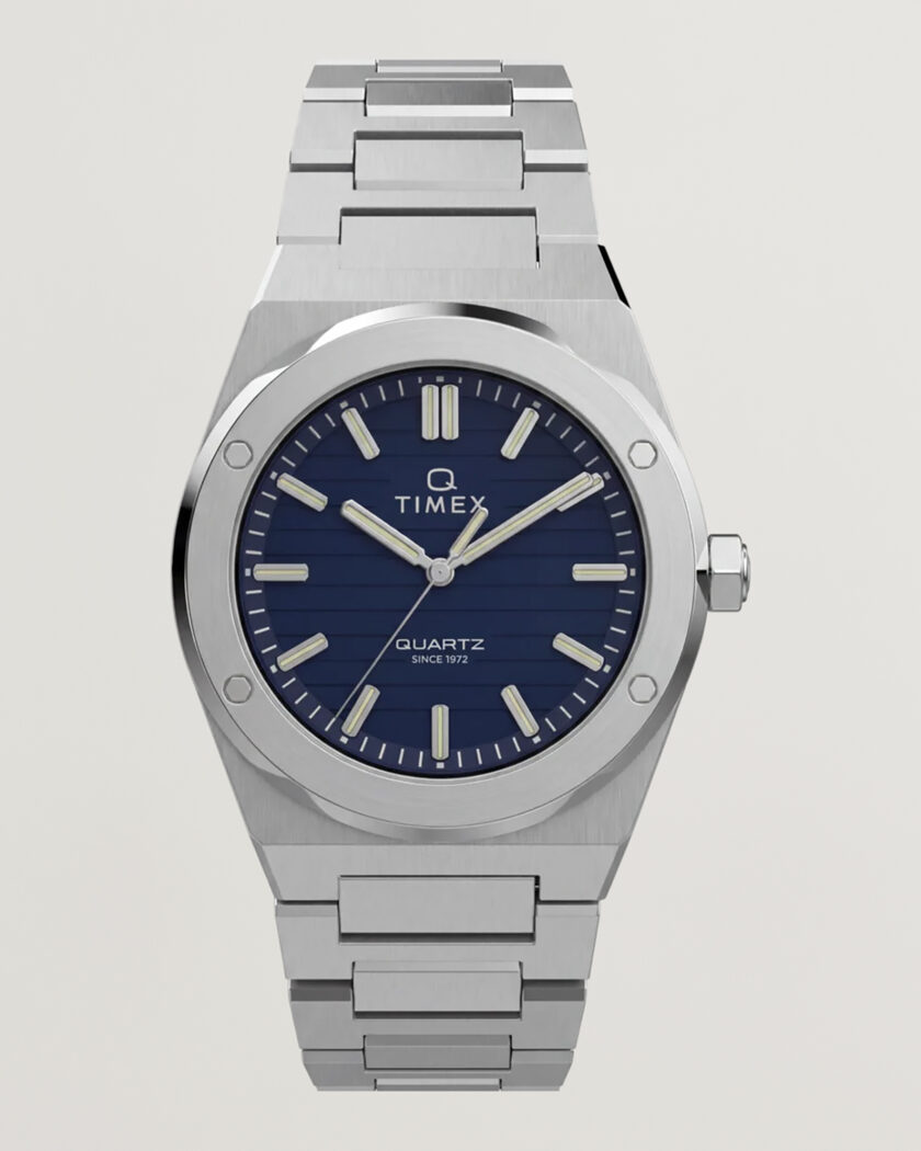Timex Q Marbella Quartz Stainless Steel 40,5mm Blue Dial – Blau