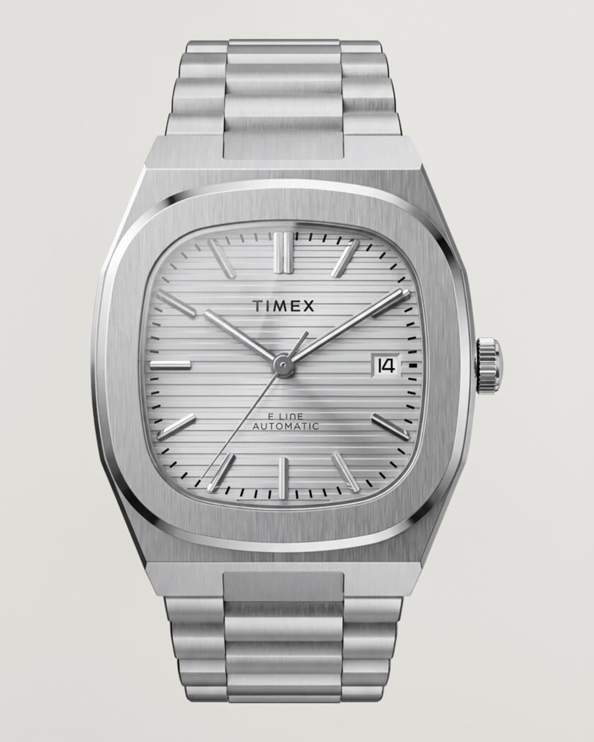 Timex Automatic E Line Stainless Steel 38mm Silver Dial – Silber
