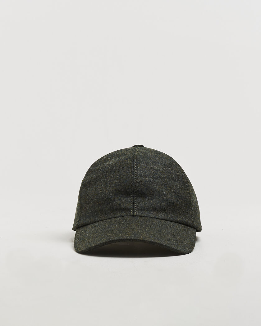 Wigéns Wool/Cashmere Baseball Cap Hunter Green – Grün
