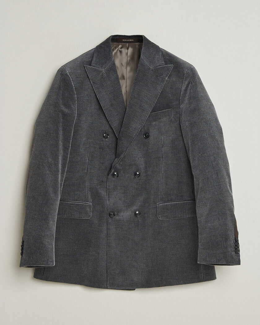 Oscar Jacobson Farris Corduroy Blazer Grey – Grau