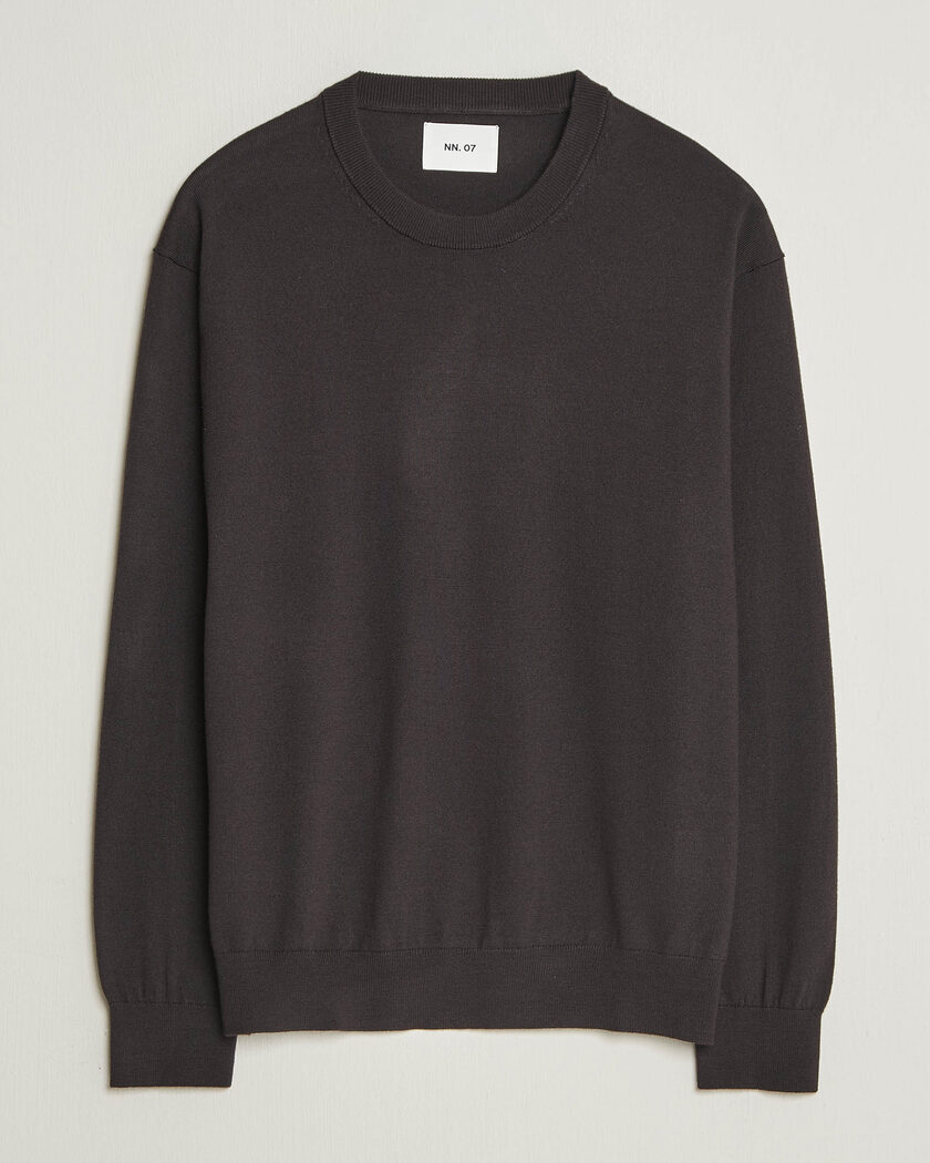 NN07 Nate Wool Knitted Crew Neck Deep Truffle – Braun