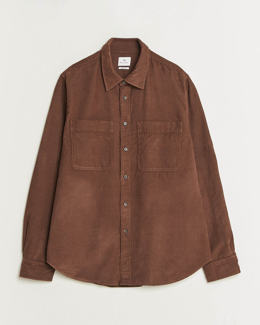 PS Paul Smith Casual Fit Corduroy Shirt Brown – Braun