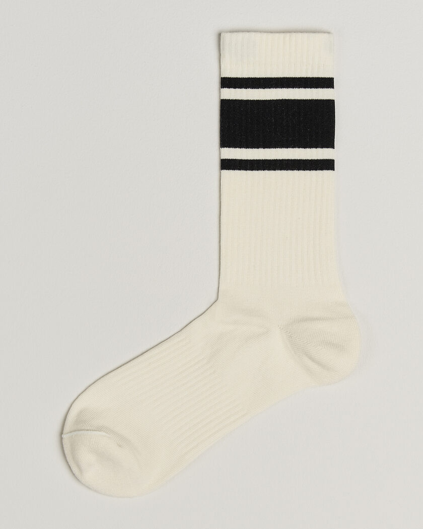 Sweyd Triple Stripe Cotton Socks White/Black – Weiß