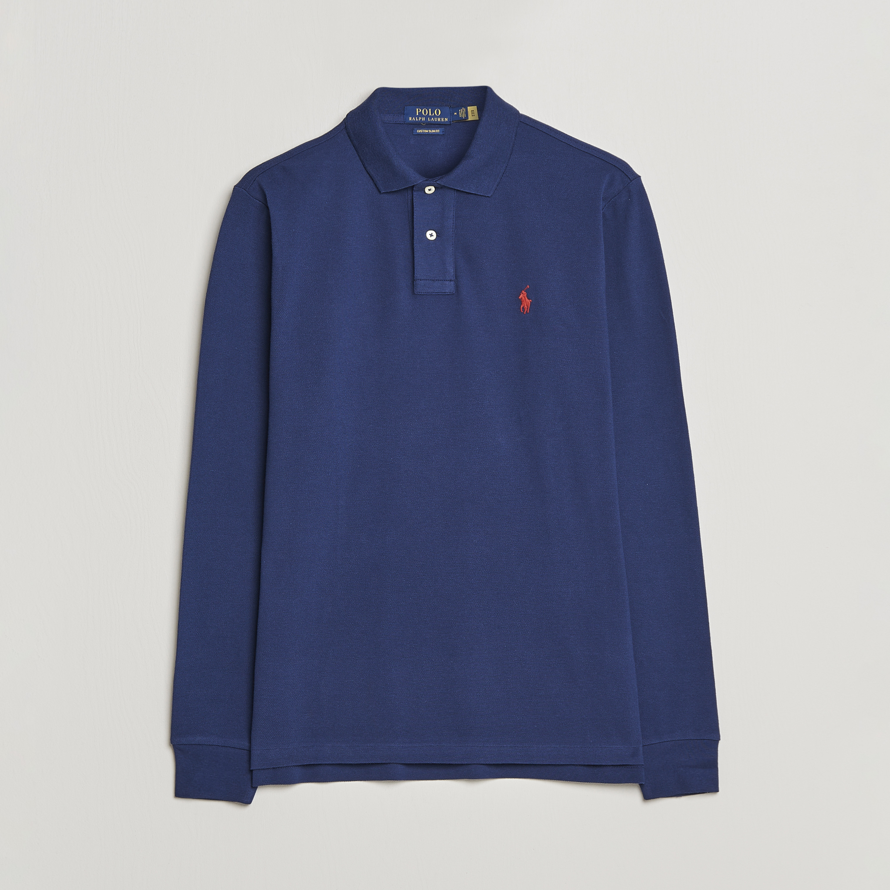 Polo Ralph Lauren Custom Slim Fit Long Sleeve Polo Newport Navy bei Care of