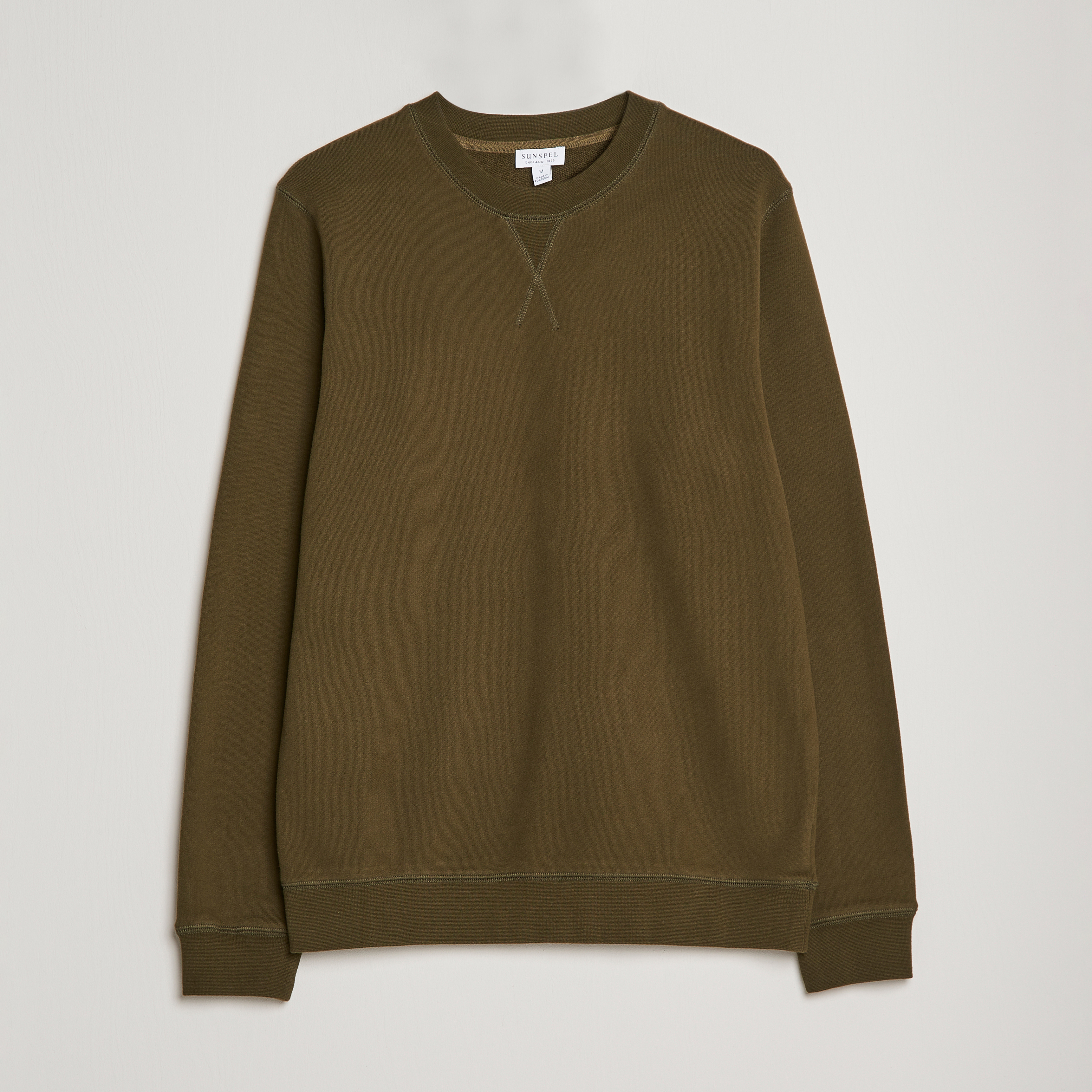 Sunspel Loopback Sweatshirt Dark Moss bei Care of Carl