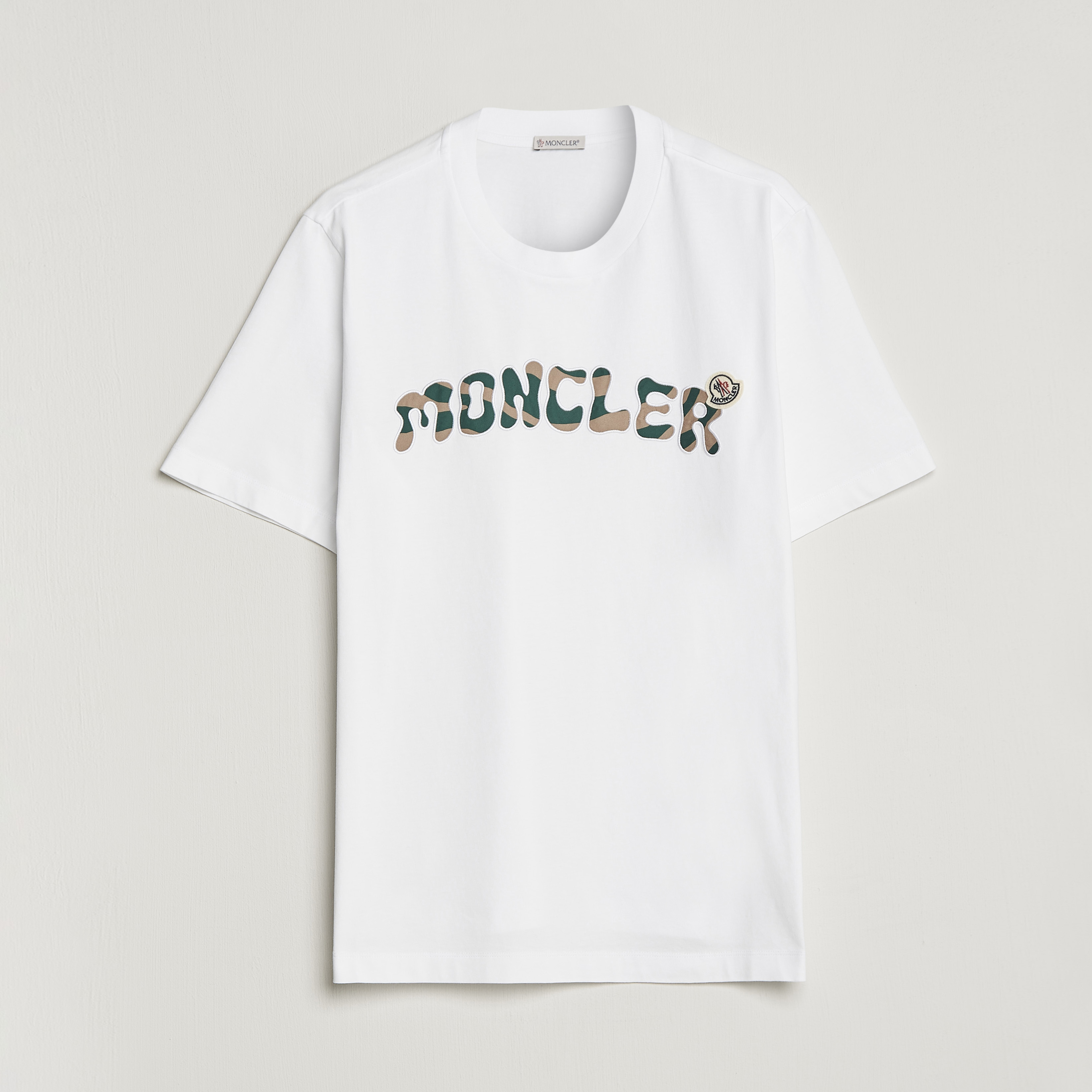 Moncler Camouflage Lettering T Shirt White bei Care of Carl