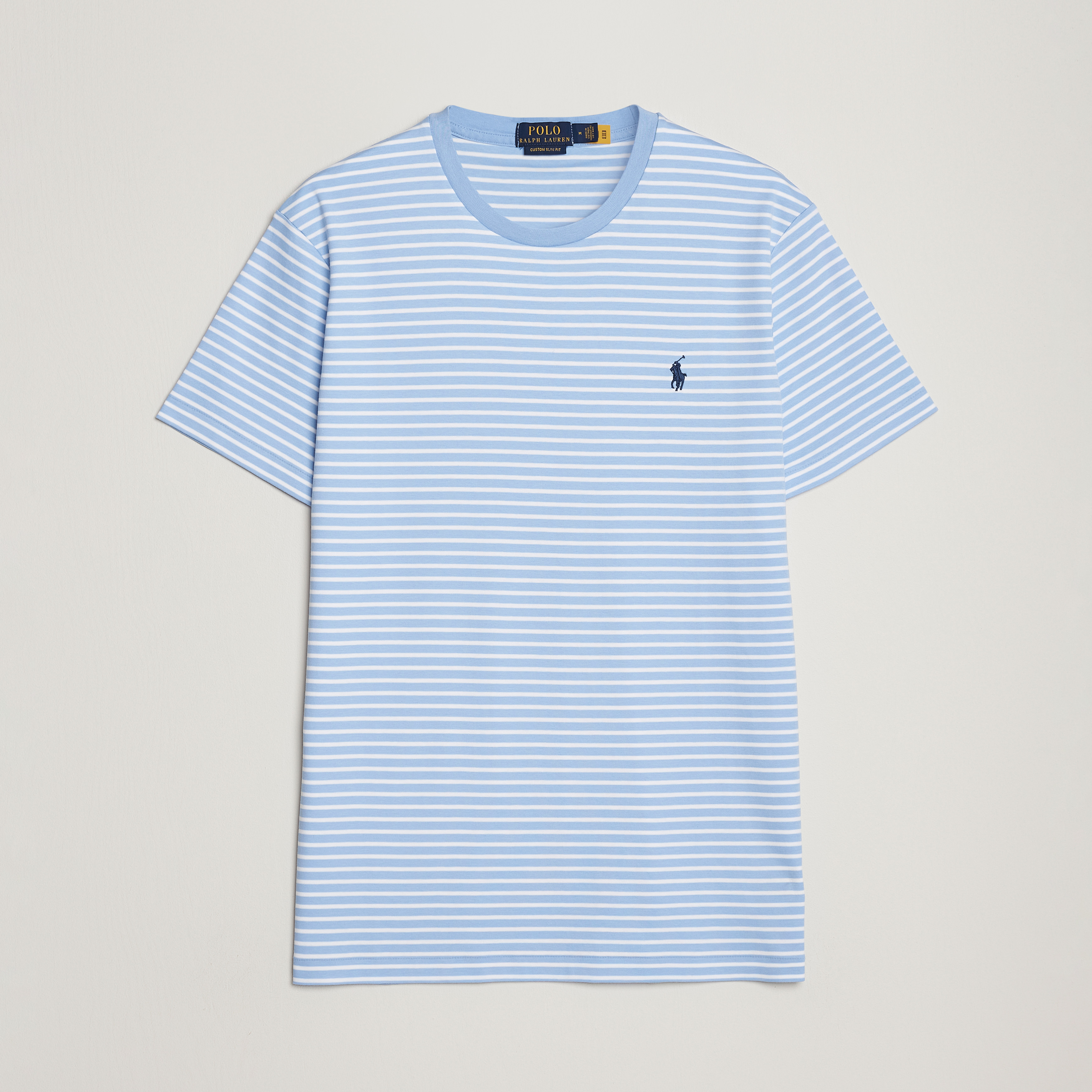 Polo Ralph Lauren Luxury Pima Cotton Striped T shirt Blue White bei Care of