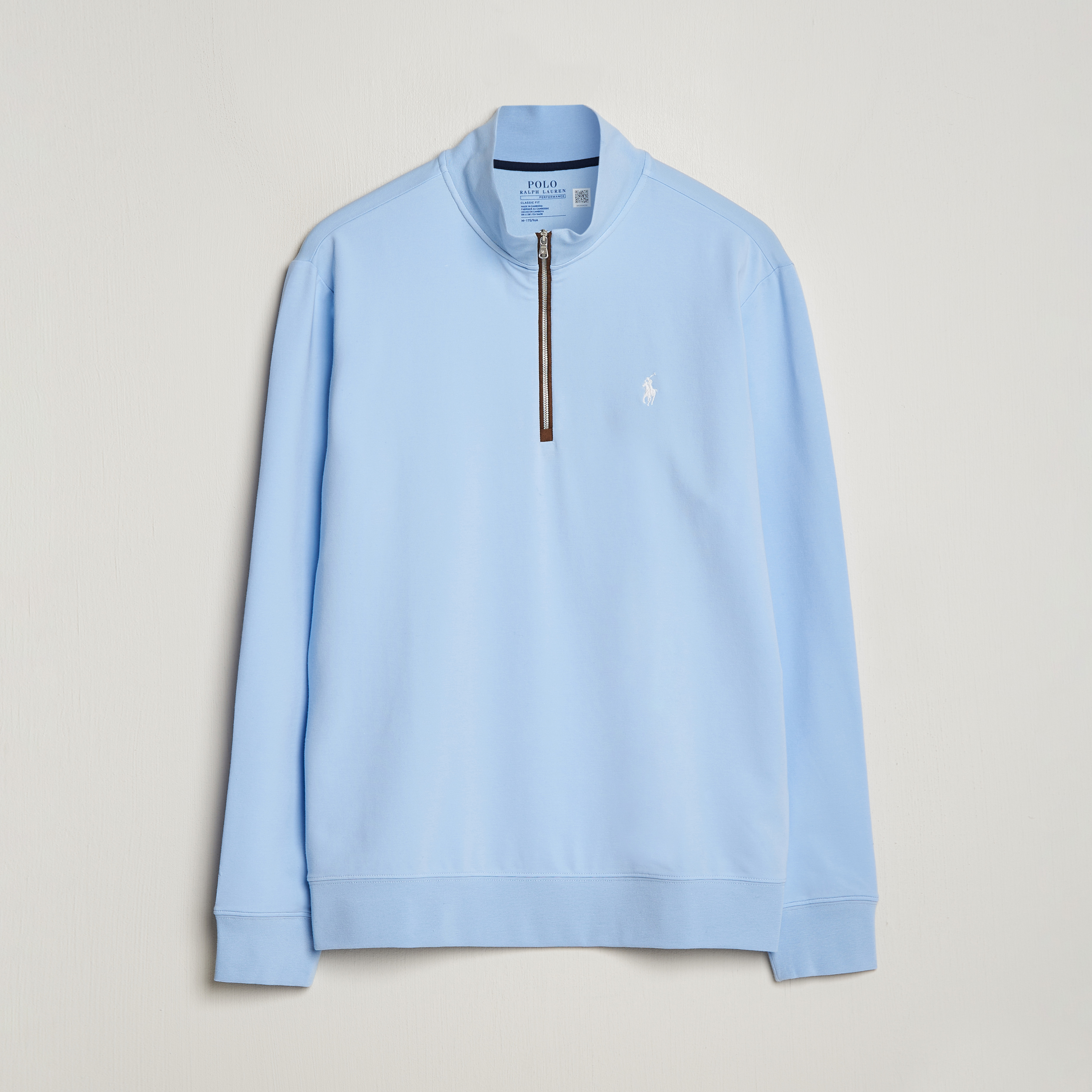 Polo Ralph Lauren Golf Terry Jersey Half Zip Sweater Office Blue