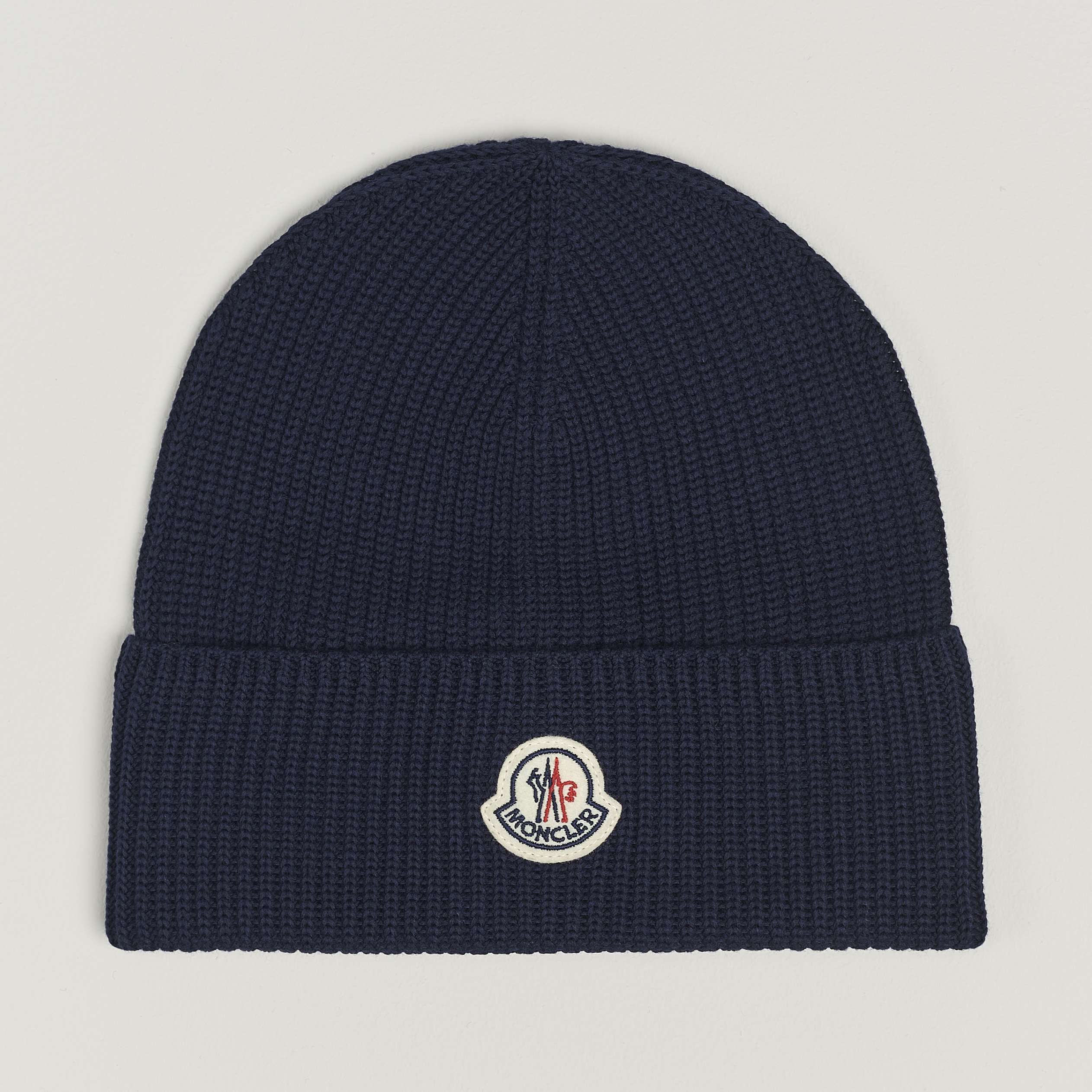 Moncler Ribbed Wool Beanie Navy bei Care of Carl