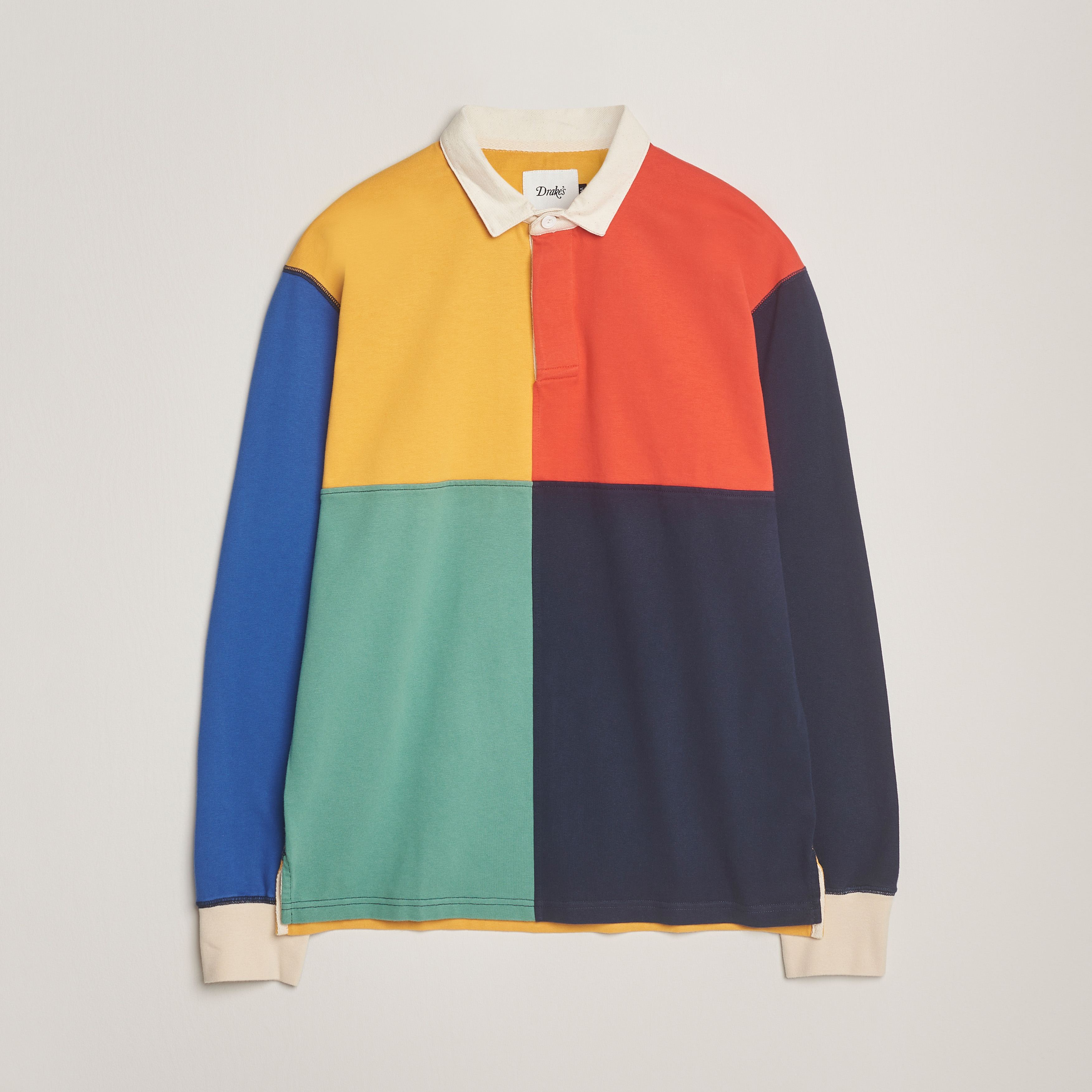 Drake's Paneled Rugby Shirt Multi bei Care of Carl
