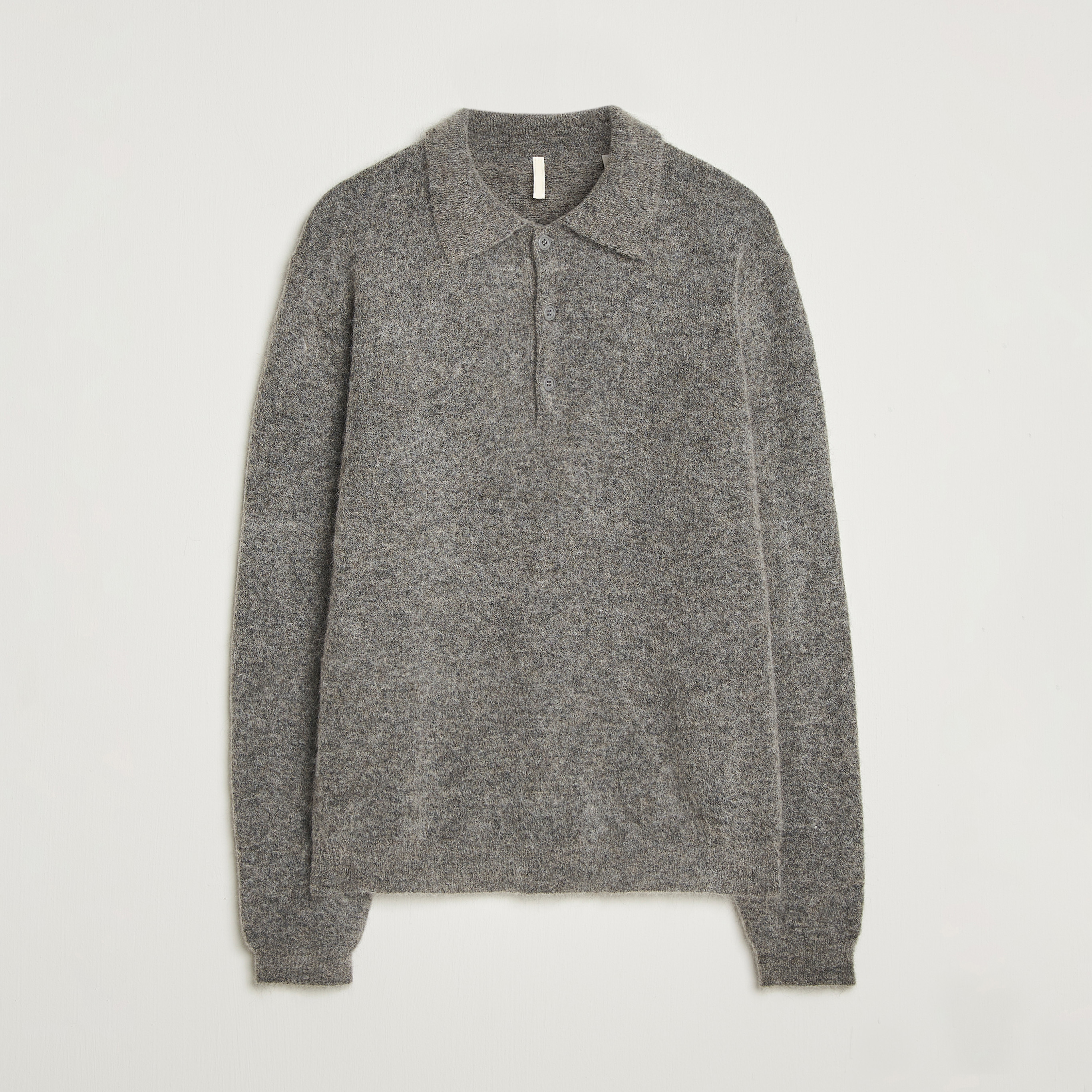 Sunflower Mohair Knitted Polo Grey Melange bei Care of Carl