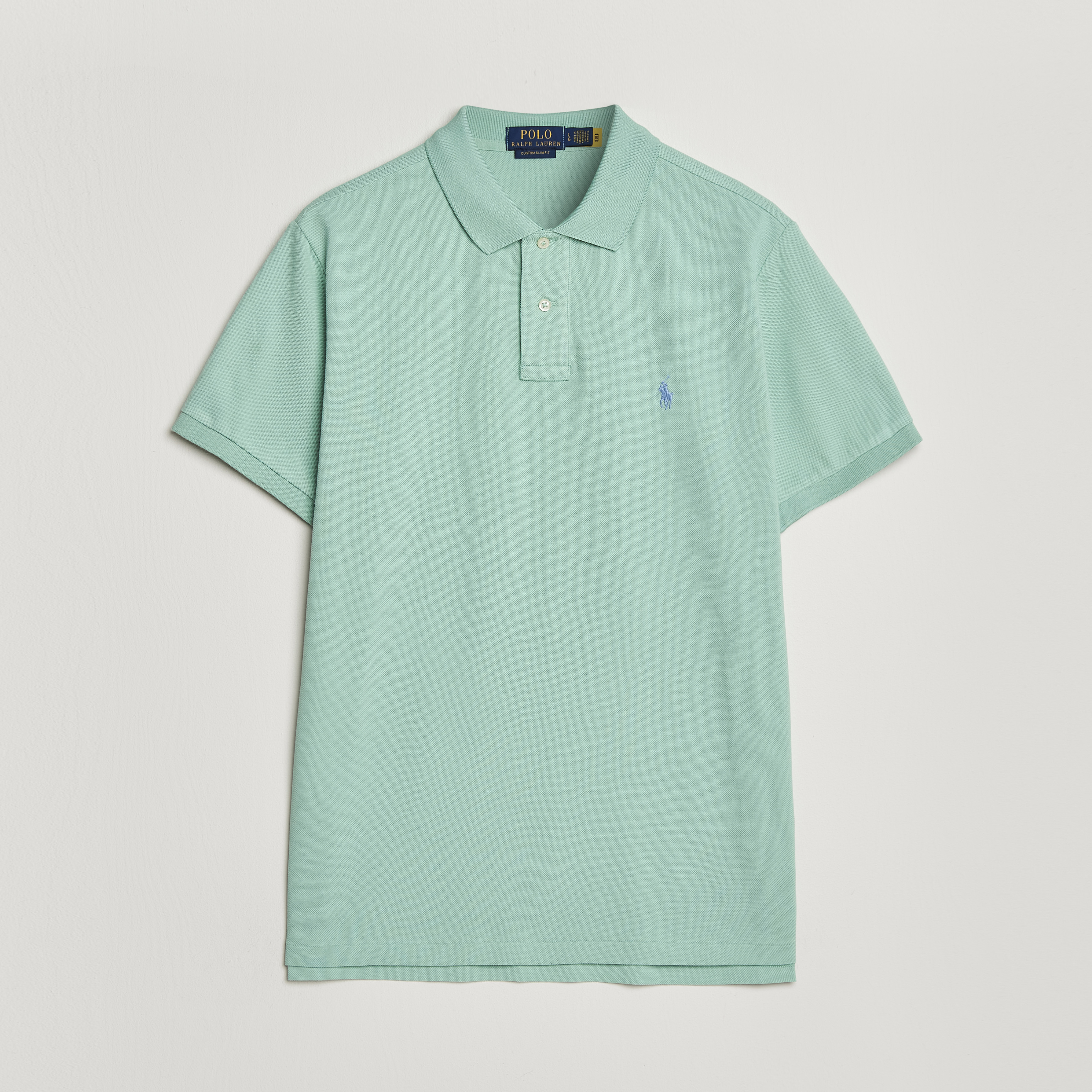 Polo Ralph Lauren Custom Slim Fit Polo Celadon bei Care of Carl