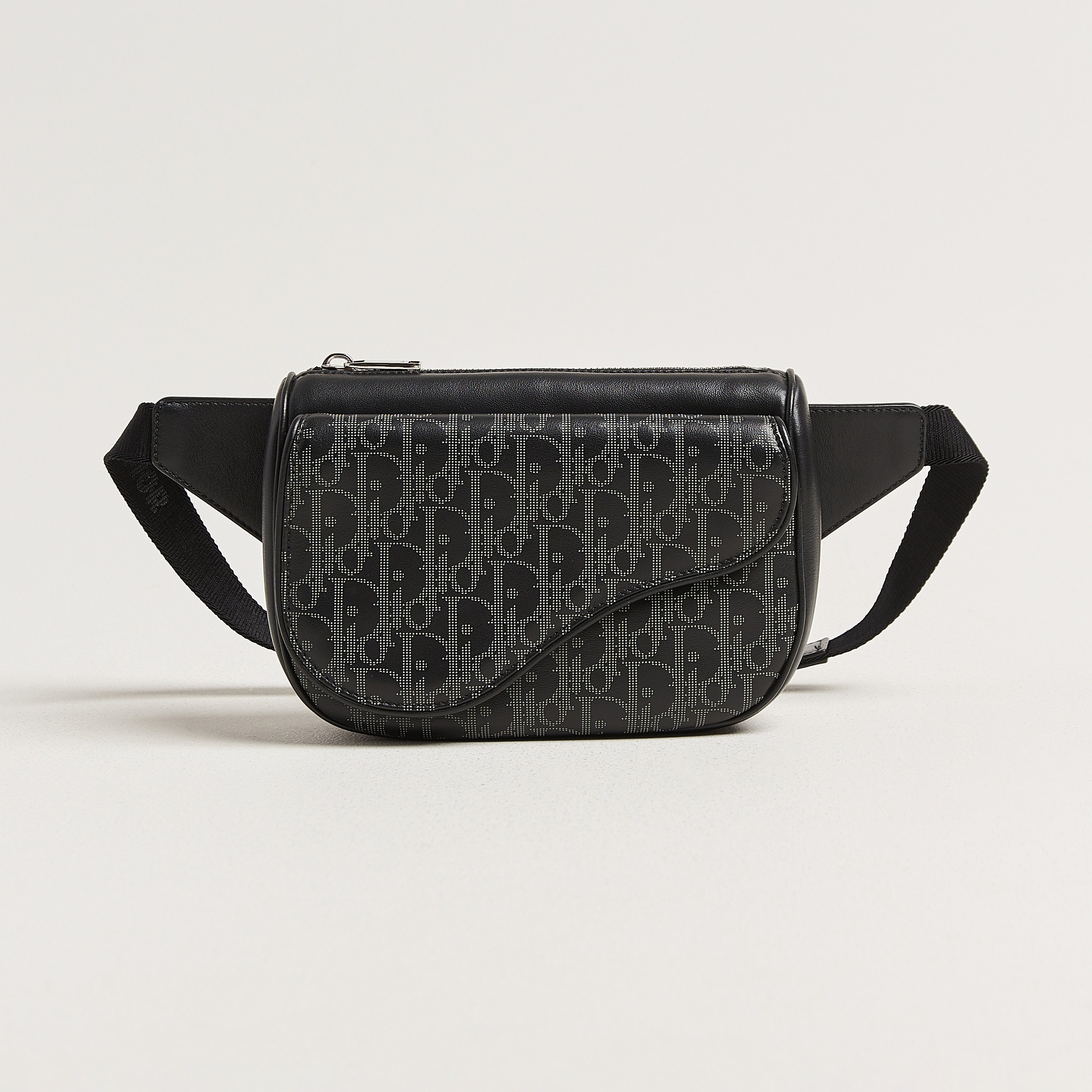 Dior Pre-Owned Saddle Bag Oblique Leather Black – Schwarz