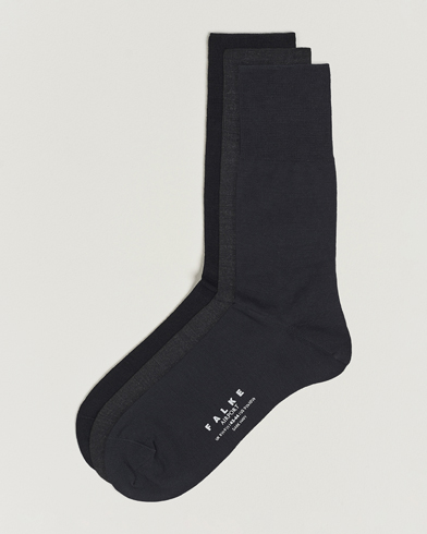 Herren | Falke | Falke | 3-Pack Airport Socks Dark Navy/Black/Anthracite