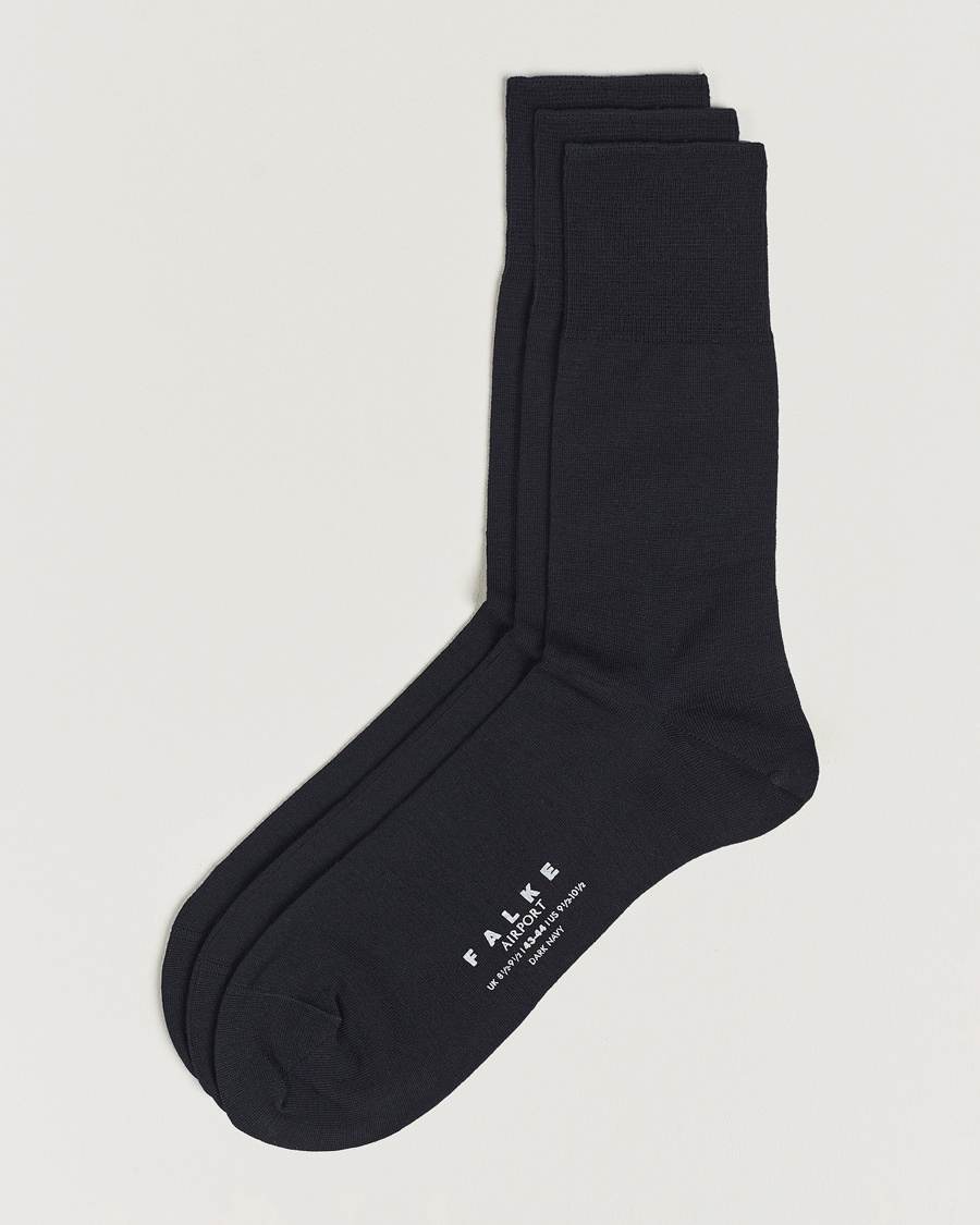 Herren | Unterwäsche | Falke | 3-Pack Airport Socks Dark Navy