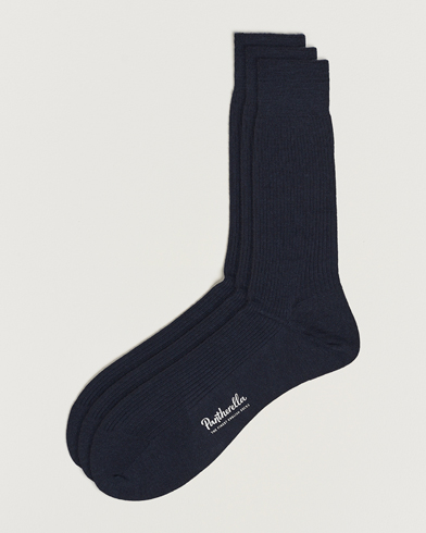Herren | Normale Socken | Pantherella | 3-Pack Naish Merino/Nylon Sock Navy