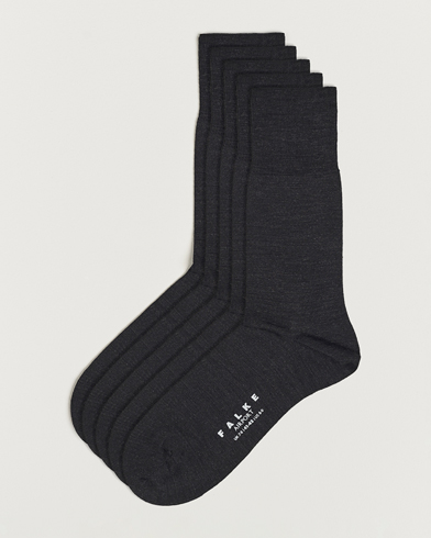 Herren |  | Falke | 5-Pack Airport Socks Anthracite Melange