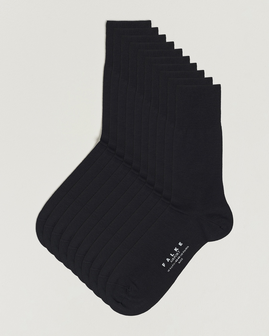 Falke 10-Pack Airport Socks Black – Schwarz