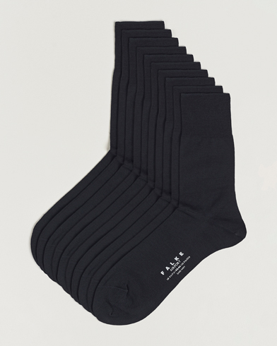 Herren | Normale Socken | Falke | 10-Pack Airport Socks Dark Navy