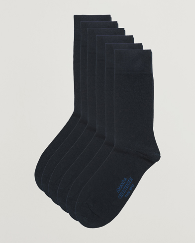 Herren | Socken | Amanda Christensen | 6-Pack True Cotton Socks Dark Navy