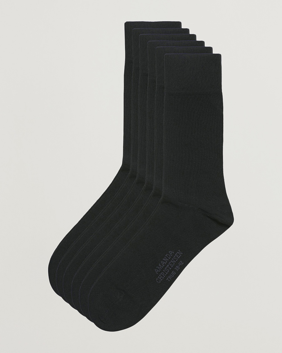 6-Pack True Cotton Socks Black – Schwarz