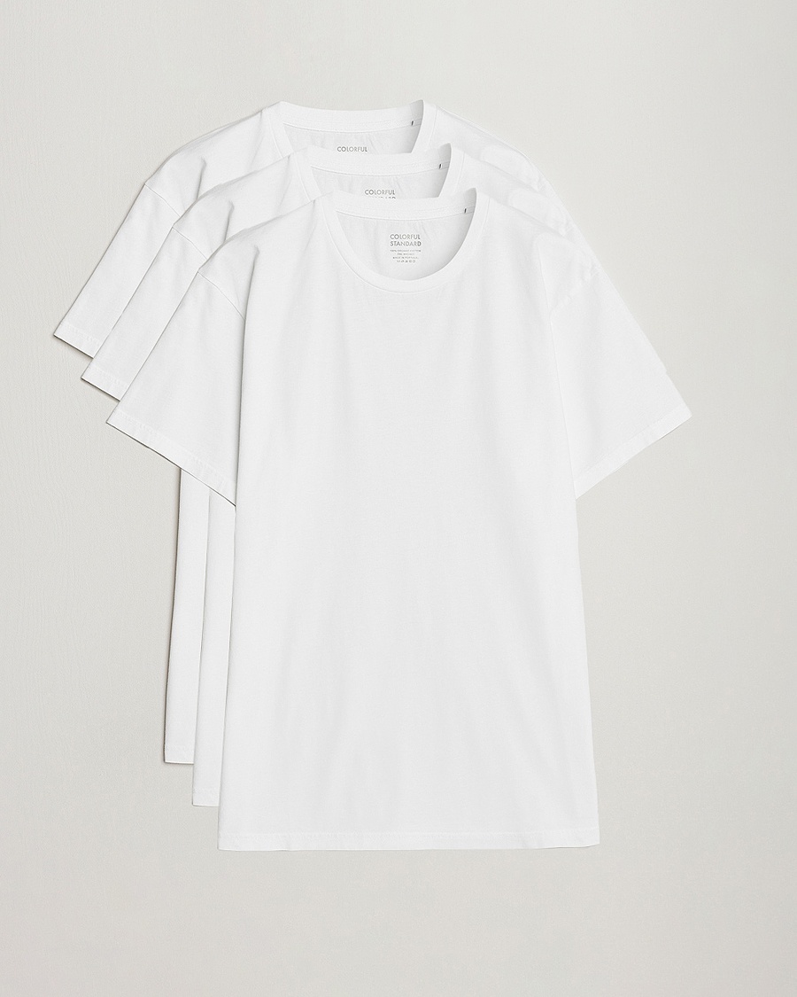 Herren | Multipack | Colorful Standard | 3-Pack Classic Organic T-Shirt Optical White