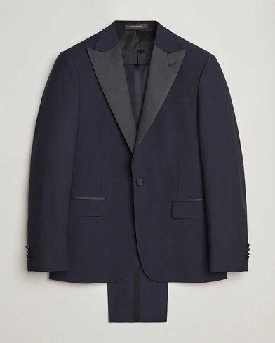 Herren | Stilvolle Silvester-Party | Oscar Jacobson | Frampton Wool Tuxedo Suit Navy
