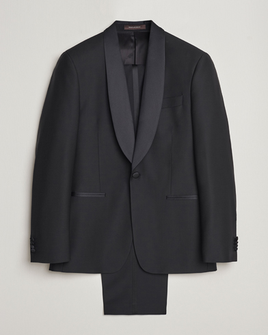 Herren | Stilvolle Silvester-Party | Oscar Jacobson | Figaro/Denz Straight Wool Tuxedo Suit Black