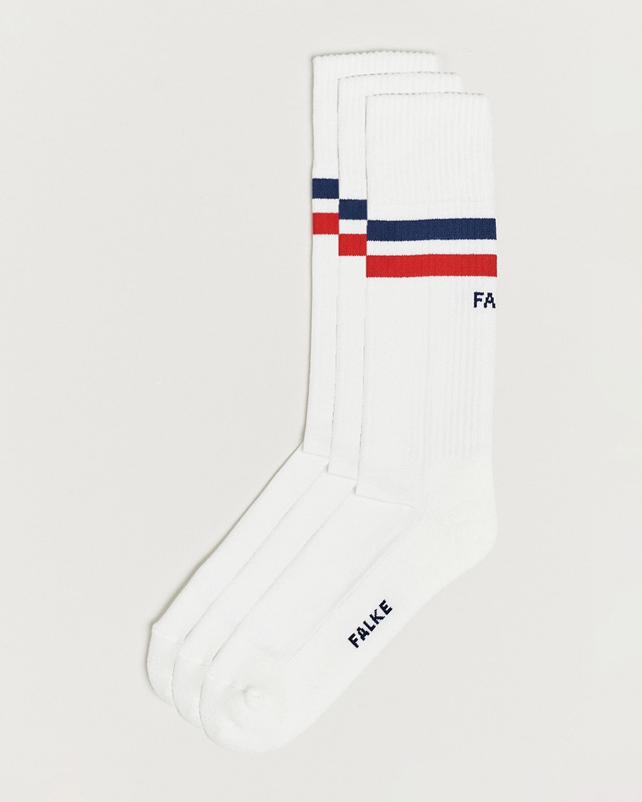 Falke 3-pack Dynamic Tennis Socks White/Blue/Red – Weiß