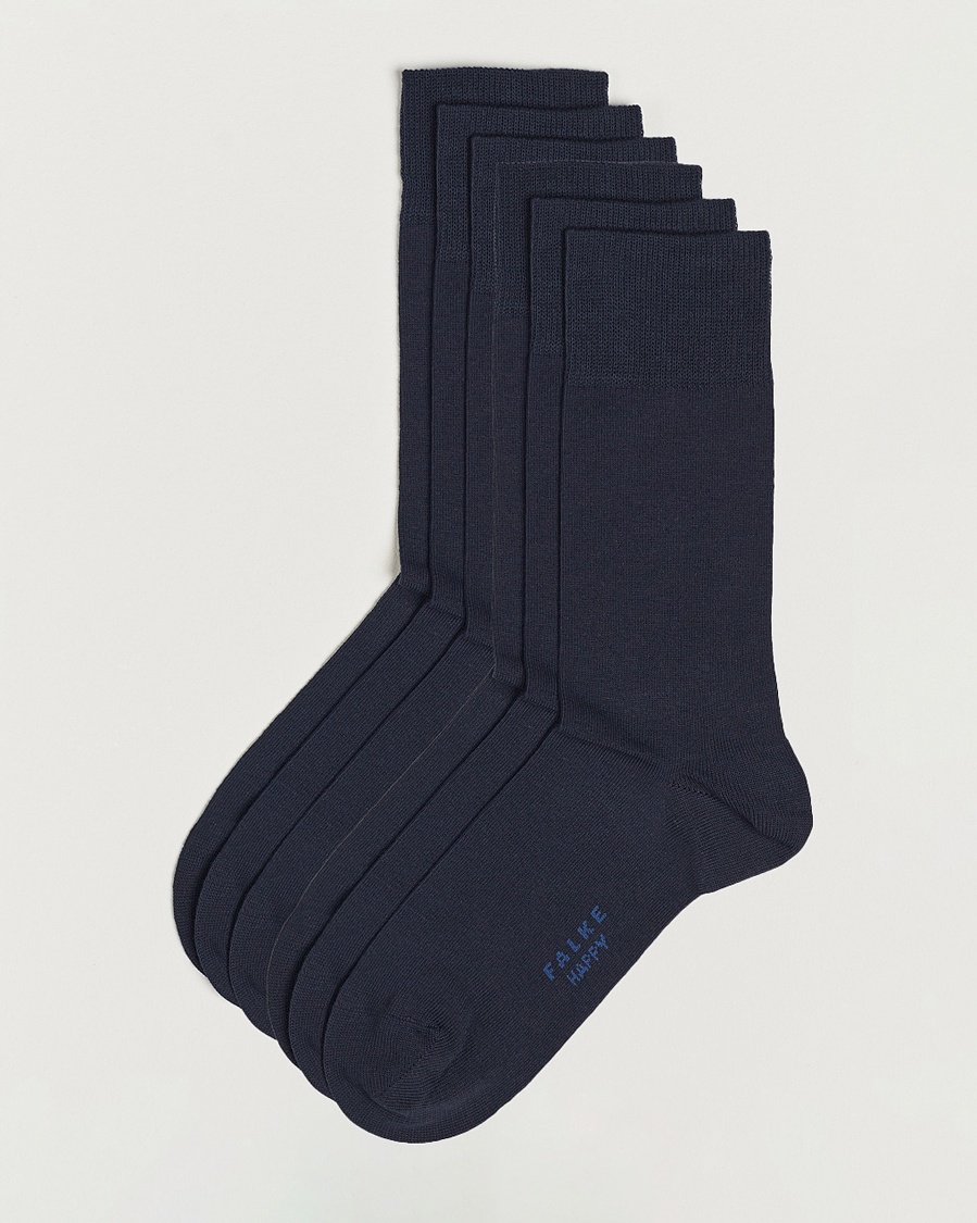 Herren | Socken | Falke | 6-pack Happy Cotton Socks Navy