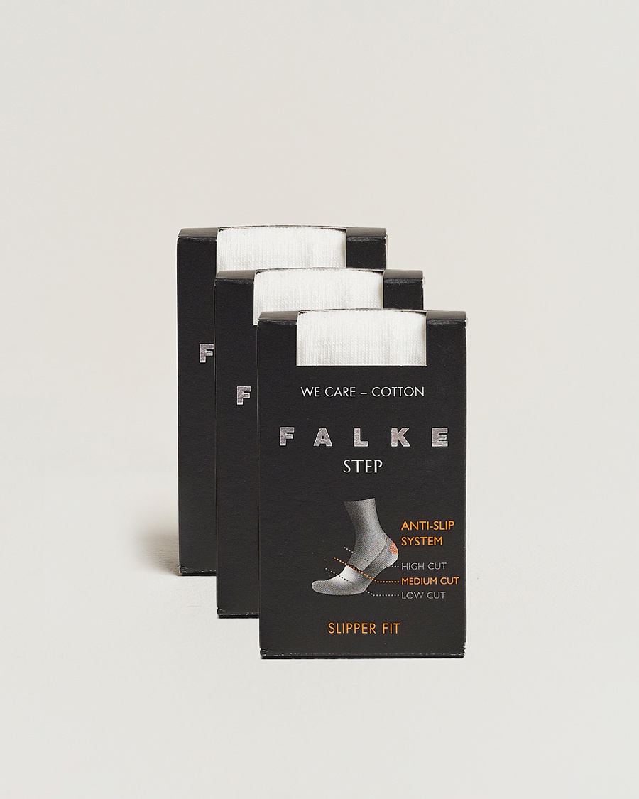 Herren | Socken | Falke | 3-pack Step In Box Loafer Socks White