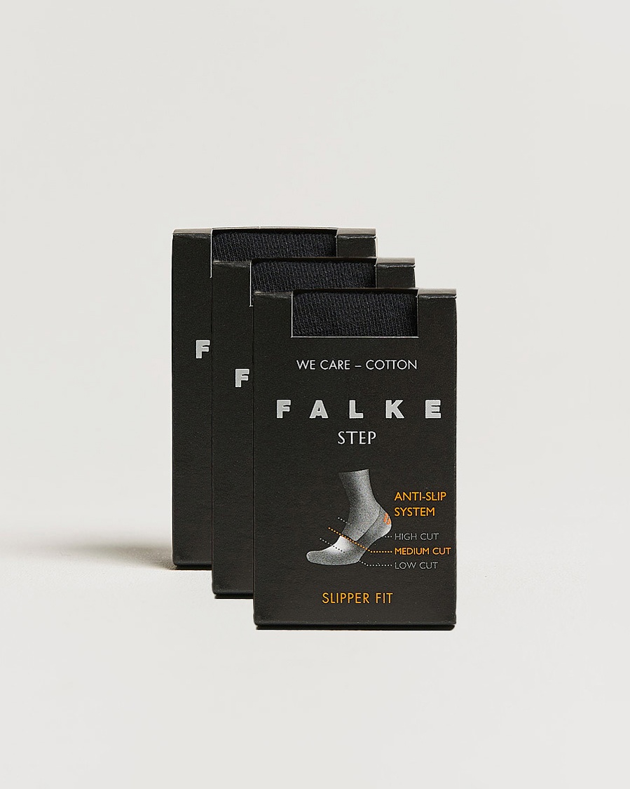 Herren | Socken | Falke | 3-pack Step In Box Loafer Socks Black