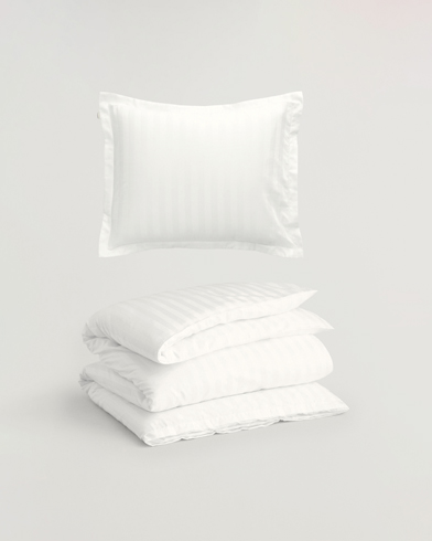 Herren | Alte Produktbilder | GANT | Sateen Striped Duvet & Pillowcase Set White
