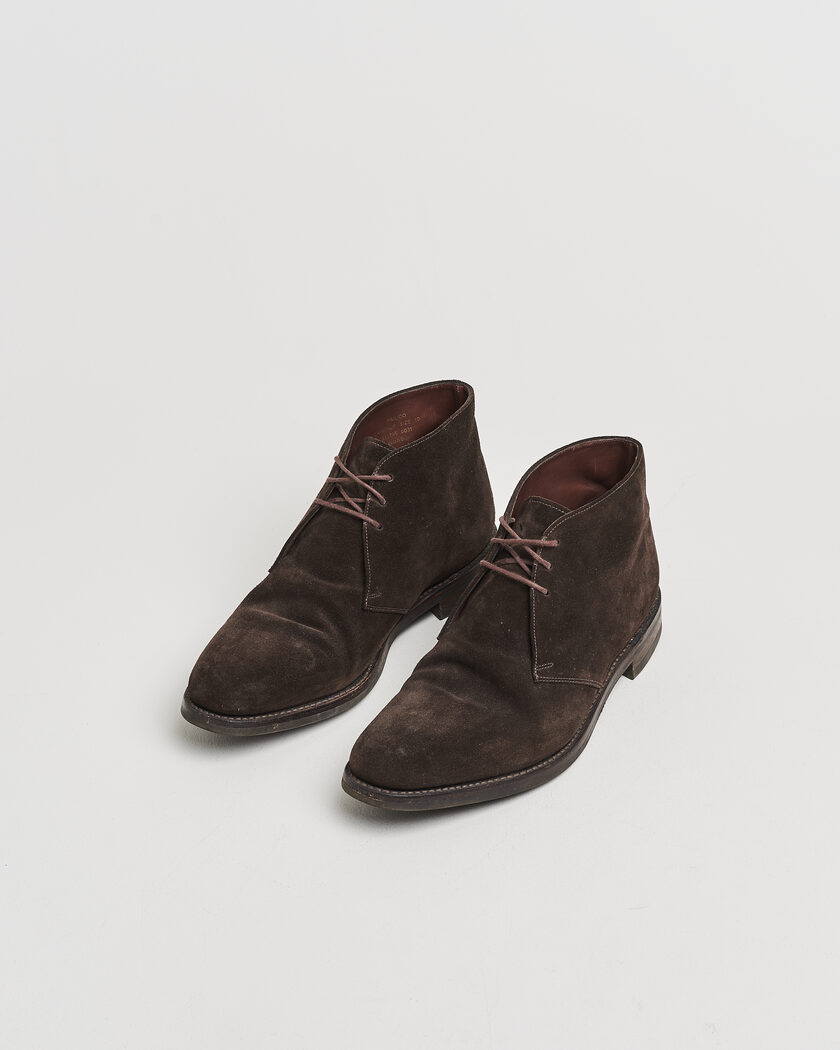 Pre-owned Loake 1880 Pimlico Chukka Boot Dark Brown Suede UK10 - EU44 – Braun