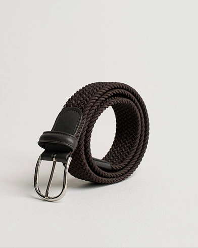 Anderson's Stretch Woven 3,5 cm Belt Brown
