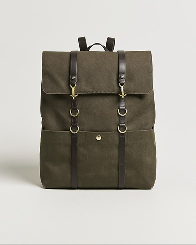 Pre-owned Mismo M/S Nylon Backpack Army/Dark Brown – Braun