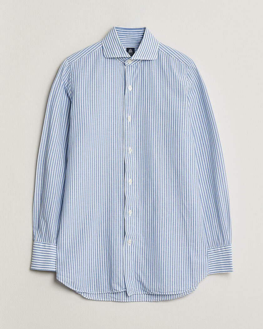 Finamore Napoli Slim Fit Shirt Blue Stripe 38 - S – Blau