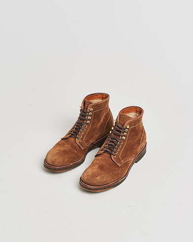 Pre-owned Alden 46054H Plain Toe Boot Snuff Suede US8 - EU41,5 – Braun