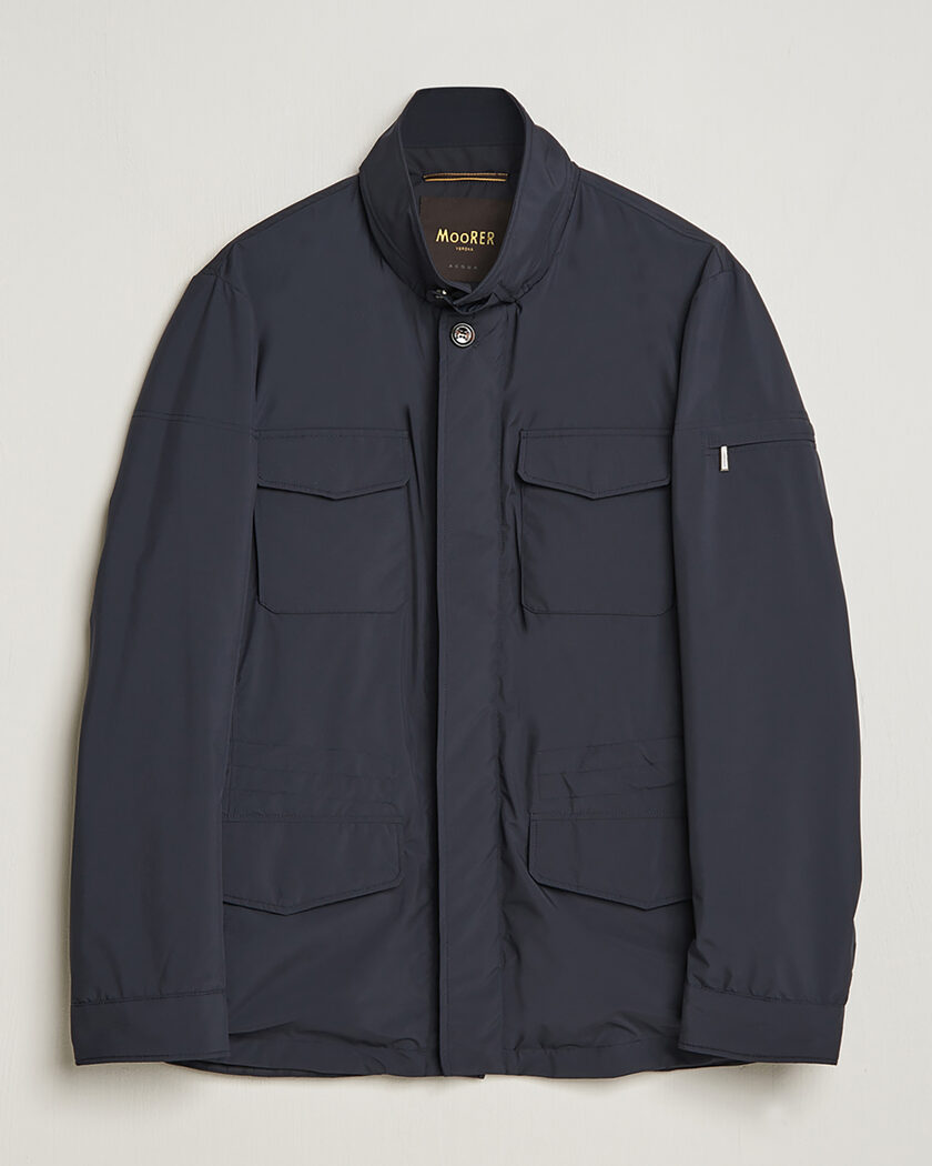 MooRER Waterproof Nylon Field Jacket Navy 50 – Blau