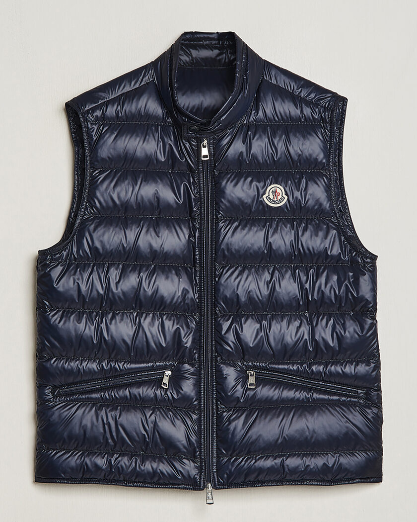 Moncler Gui Down Vest Navy 4 - XL – Blau
