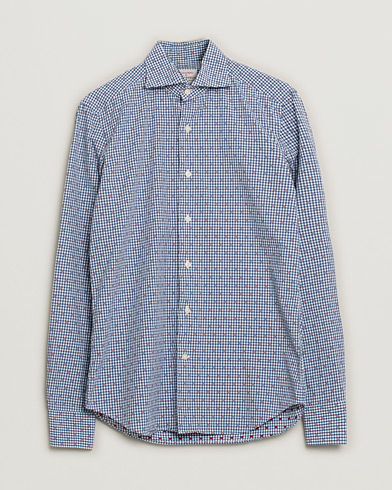 Ghirardelli Small Check Cut Away Shirt Blue 39