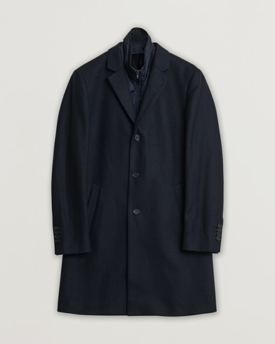 Herren | Pre-owned | Tiger of Sweden Netley Wool Coat Navy 48