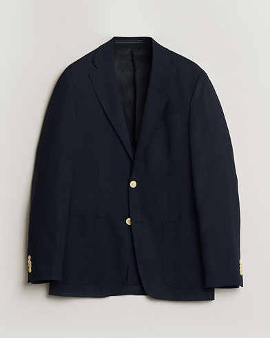 Pre-owned Corneliani Wool Hopsack Blazer Navy 48 – Blau