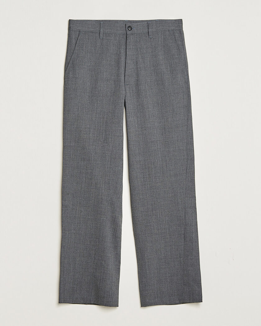 Pre-owned Sunflower Wide Twist Wool Trousers Grey Melange 48 – Grau
