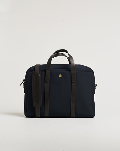 Pre-owned Mismo M/S Aspire Briefcase Navy/Dark Brown – Blau